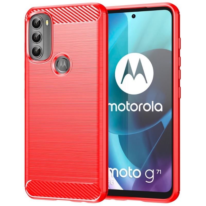 Kryt Na Motorola Moto G71 5G Silikonový Kartáčovaný Efekt