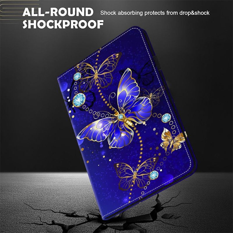 Pouzdra Samsung Galaxy Tab S9 Fe Plus Kryty Na Mobil Diamantový Motýl