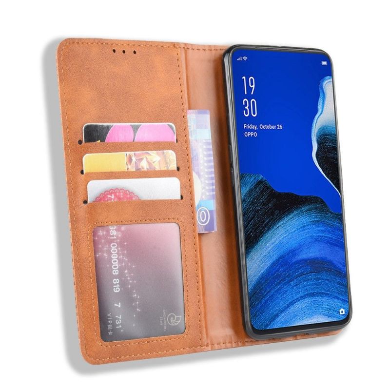 Kožené Pouzdro Folio Na Oppo Reno2 Z Kůže Ve Stylu Cirénius