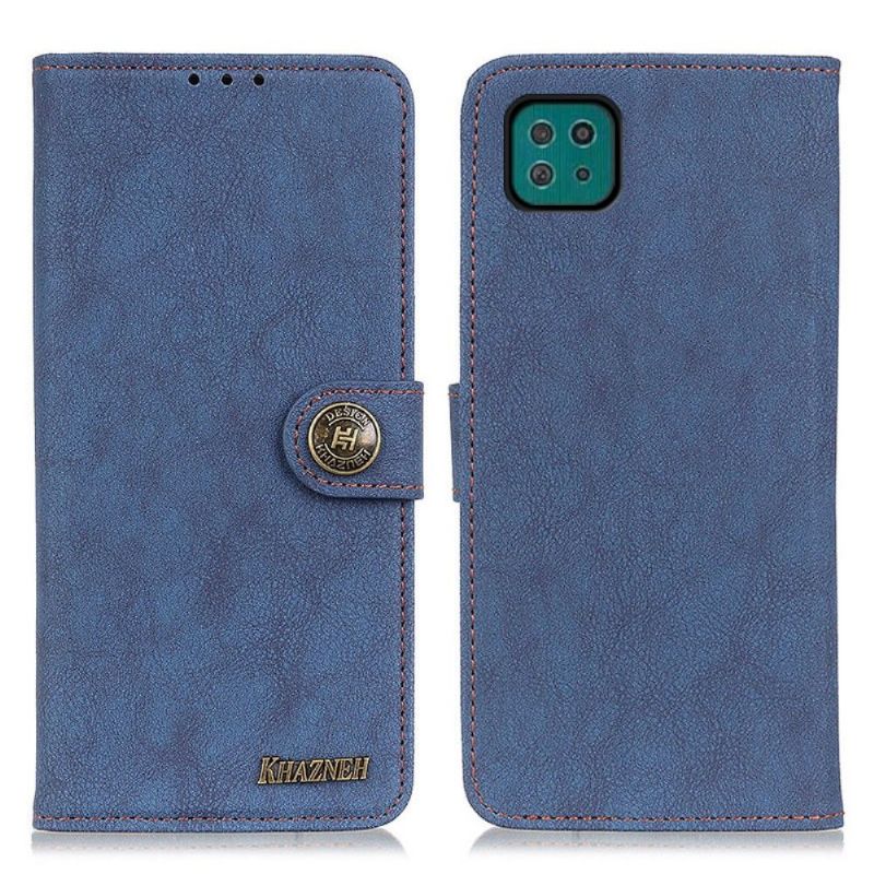 Flipové Pouzdro Na Samsung Galaxy A22 5G Khazneh Retro Kožený Efekt