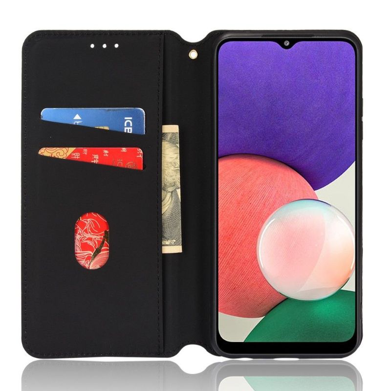 Flipové Pouzdro Na Samsung Galaxy A22 5G Kožené Pouzdro Návrh Geometrie