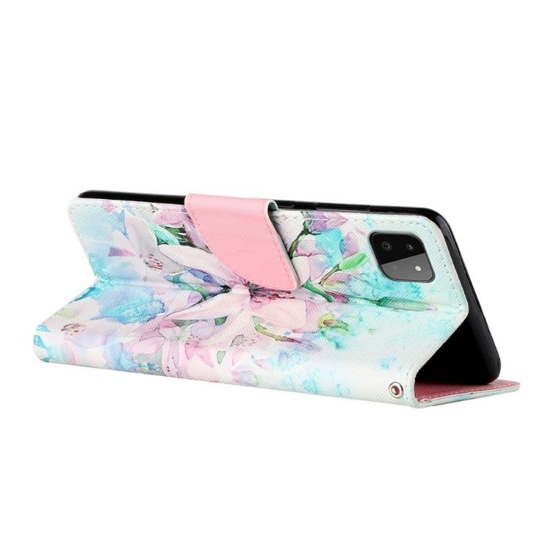 Flipové Pouzdro Na Samsung Galaxy A22 5G Květ Lilie