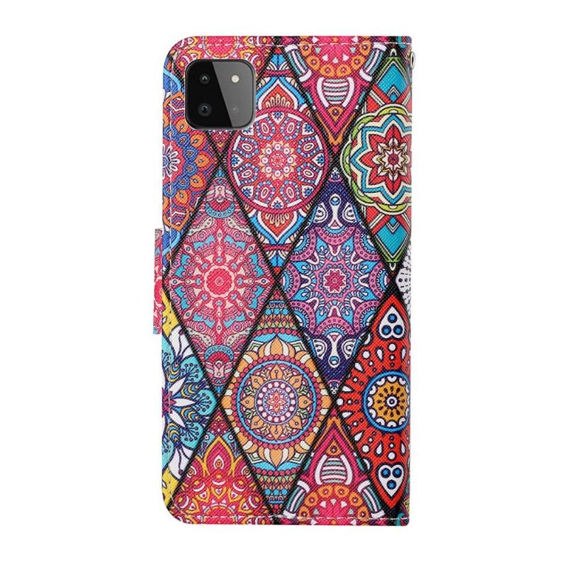 Flipové Pouzdro Na Samsung Galaxy A22 5G Mandalový Kaleidoskop