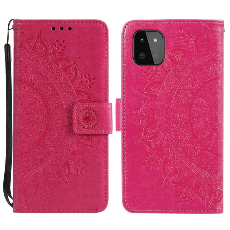 Flipové Pouzdro Na Samsung Galaxy A22 5G Sluneční Mandala