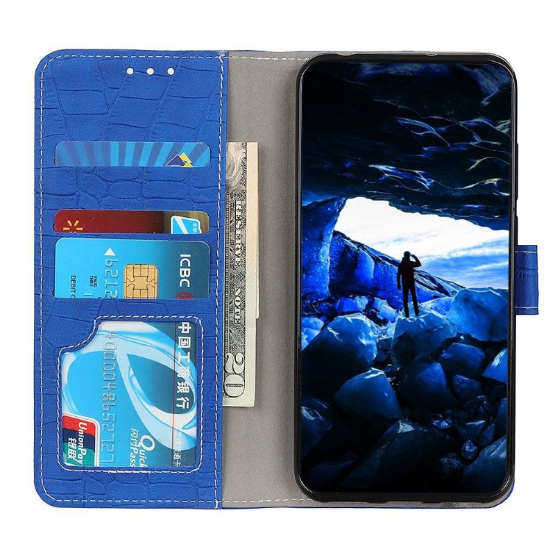 Flipové Pouzdro Na Samsung Galaxy A22 5G Umělá Krokodýlí Kůže