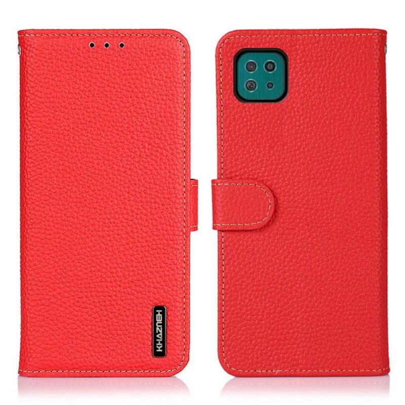 Flipové Pouzdro Na Samsung Galaxy A22 5G Zrnitá Kůže Khazneh