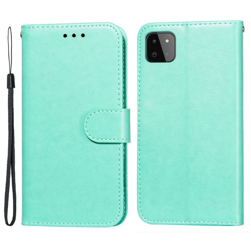 Kožené Pouzdro Na Samsung Galaxy A22 5G Flipové Pouzdro Držák Klopové Karty