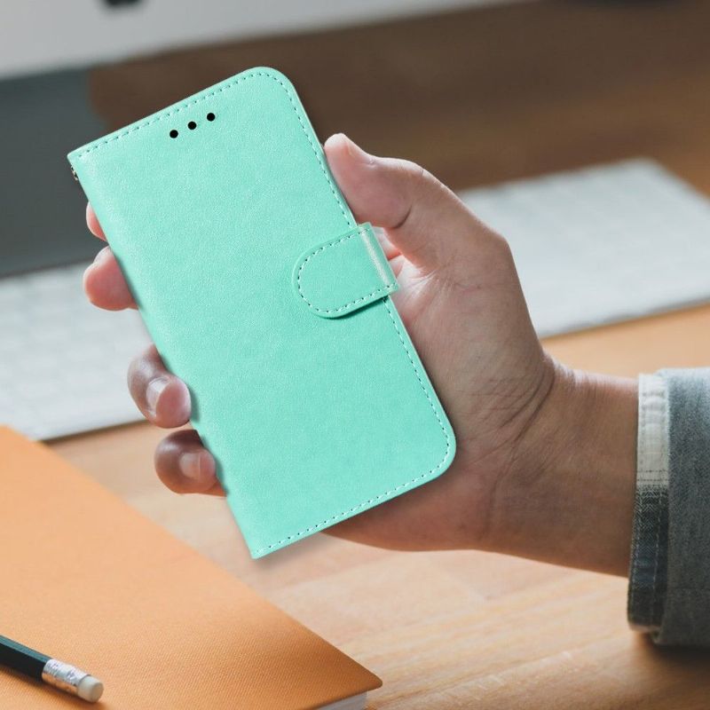 Kožené Pouzdro Na Samsung Galaxy A22 5G Flipové Pouzdro Držák Klopové Karty