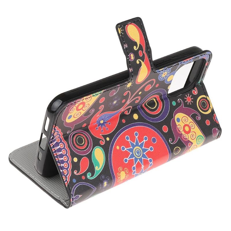 Kožené Pouzdro Na Samsung Galaxy A22 5G Paisley Flower