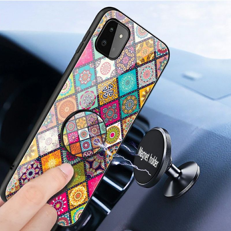 Kryt Na Samsung Galaxy A22 5G Mandalový Kaleidoskop Se Stojanem