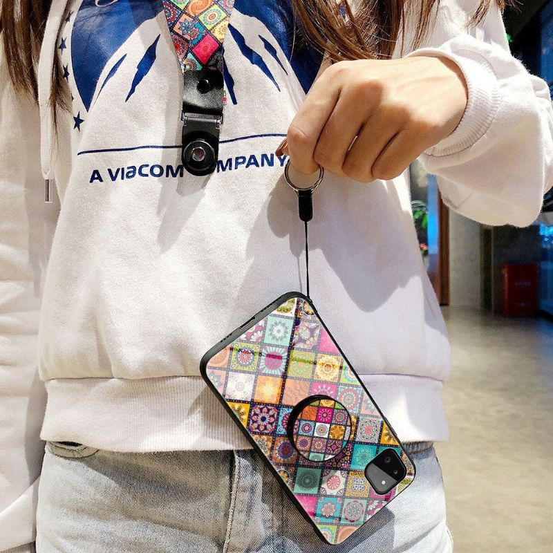 Kryt Na Samsung Galaxy A22 5G Mandalový Kaleidoskop Se Stojanem