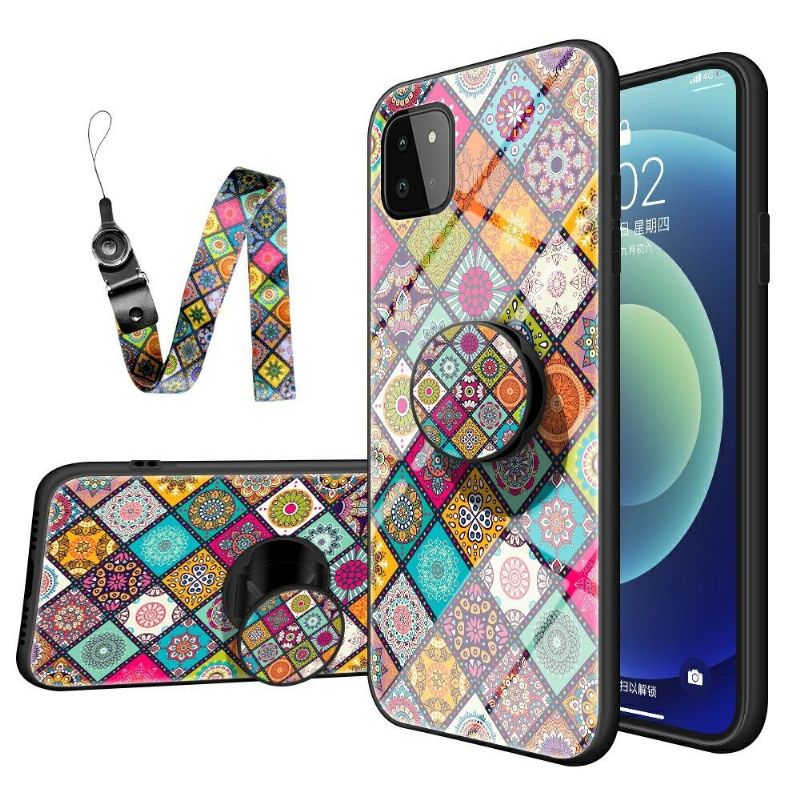 Kryt Na Samsung Galaxy A22 5G Mandalový Kaleidoskop Se Stojanem