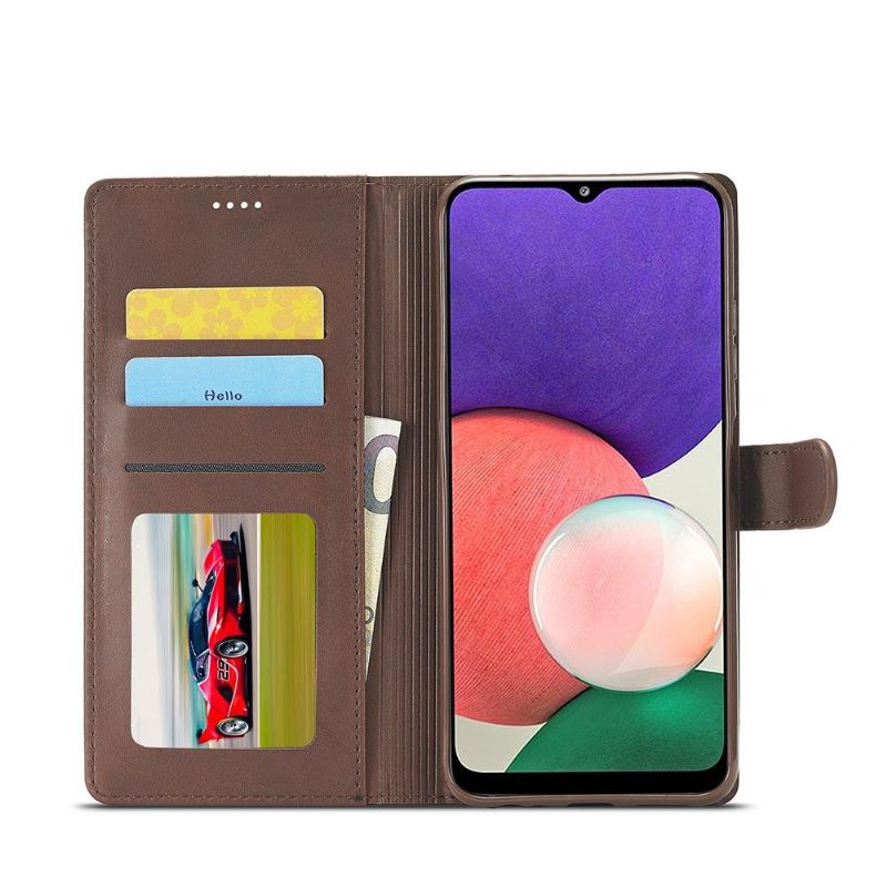 Pouzdra Na Samsung Galaxy A22 5G Flipové Pouzdro Kožený Efekt Lc.imeeke