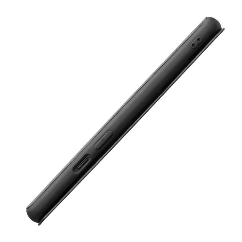 Flipové Pouzdro Na OnePlus 7T Prémiová Pravá Kůže - Černá
