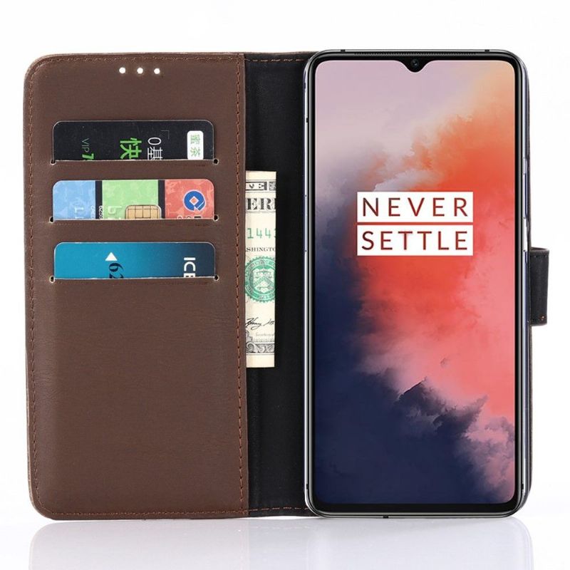Flipové Pouzdro Na OnePlus 7T Retro Umělá Kůže