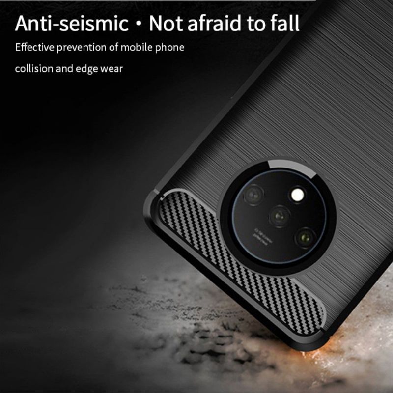 Kryt Na OnePlus 7T Kartáčovaný Efekt Mofi - Černá