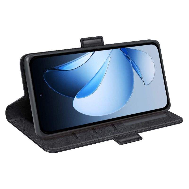 Kožený Kryt Na Oppo Reno 13 5g Dvojitá Spona