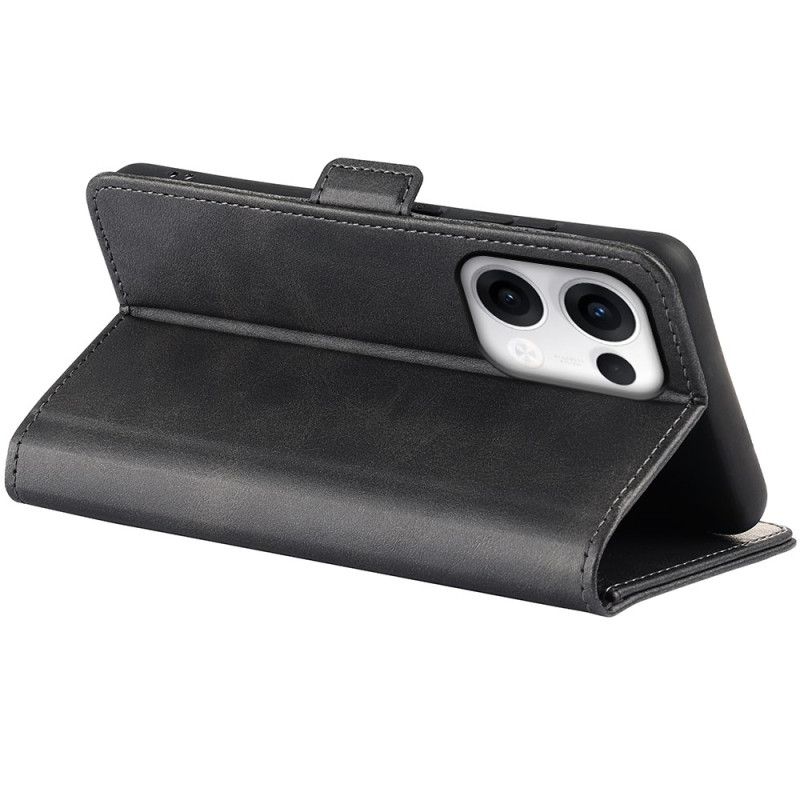 Kožený Kryt Na Oppo Reno 13 5g Dvojitá Spona