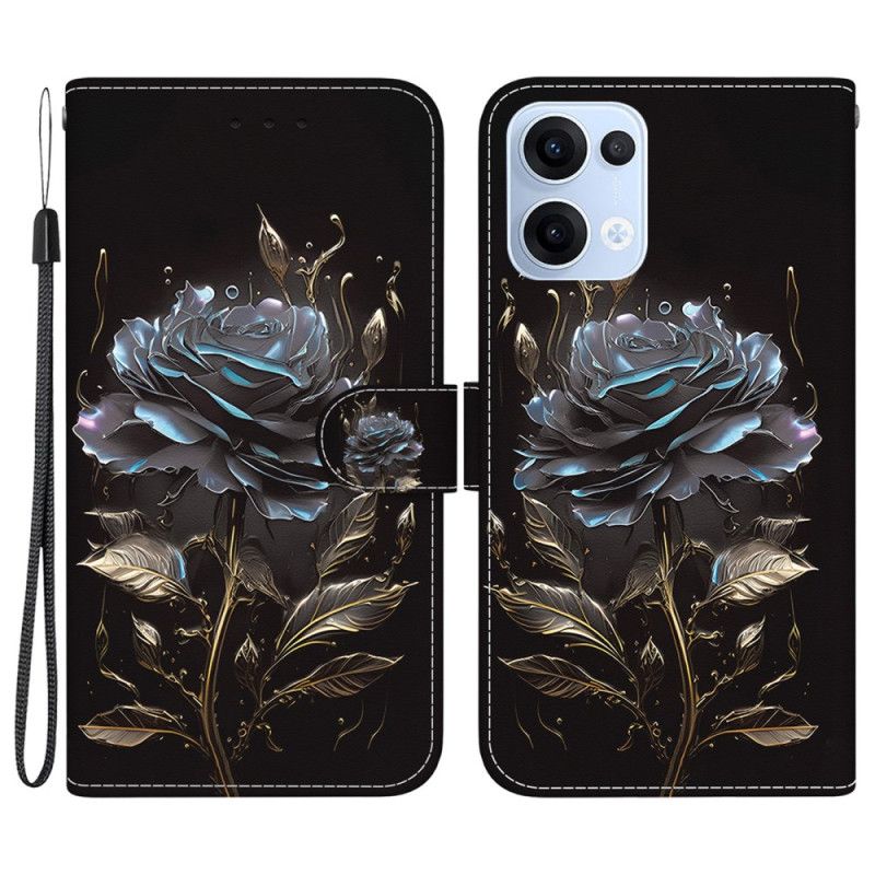 Kožený Kryt Na Oppo Reno 13 5g Černá Růže