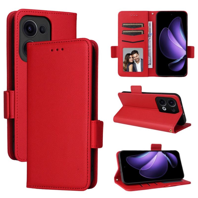 Kožený Kryt Na Oppo Reno 13 5g Řemínek Z Umělé Kůže Liči