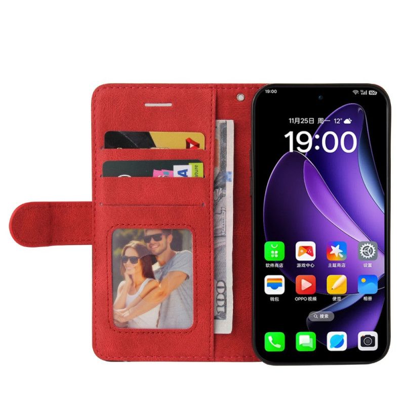 Kožený Kryt Oppo Reno 13 5g Dvoubarevné Vlnovky