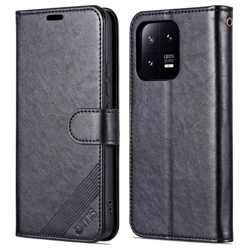 Flipové Pouzdro Na Xiaomi 13 Kožený Efekt Azns