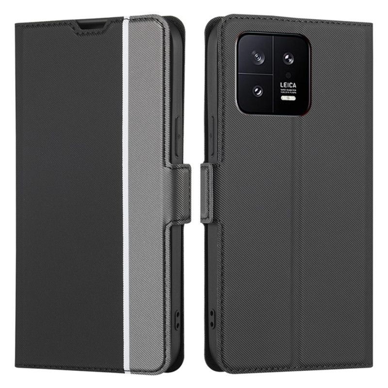 Flipové Pouzdro Na Xiaomi 13 Ultra Jemné Dvoubarevné