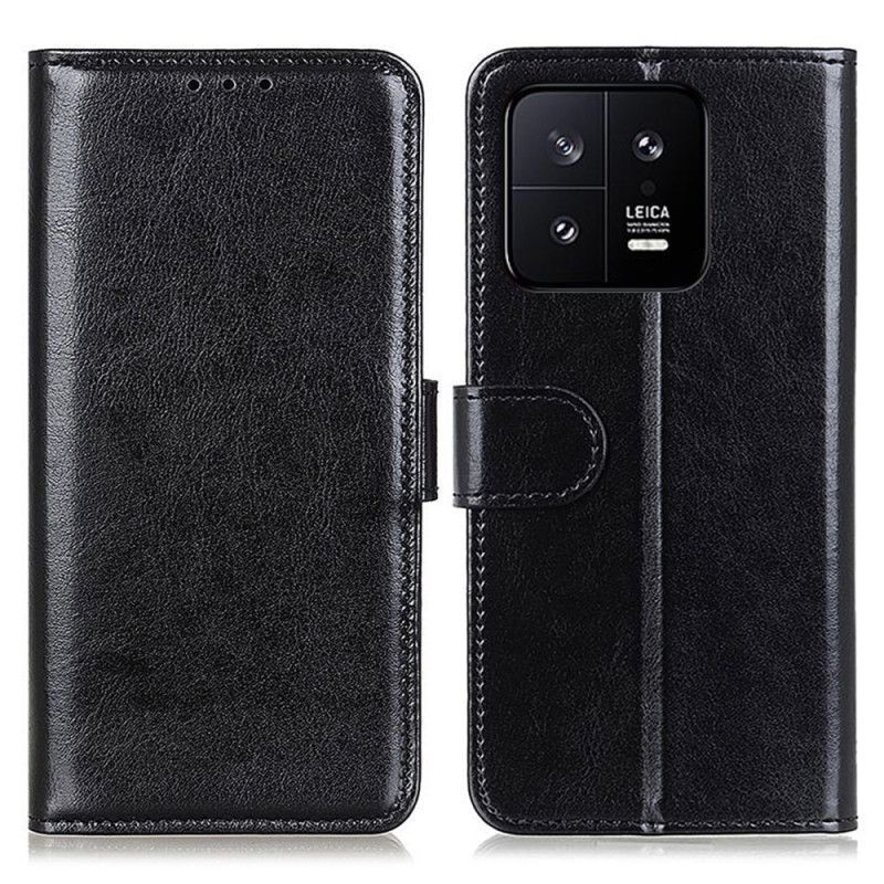 Flipové Pouzdro Na Xiaomi 13 Umělá Lakovaná Kůže