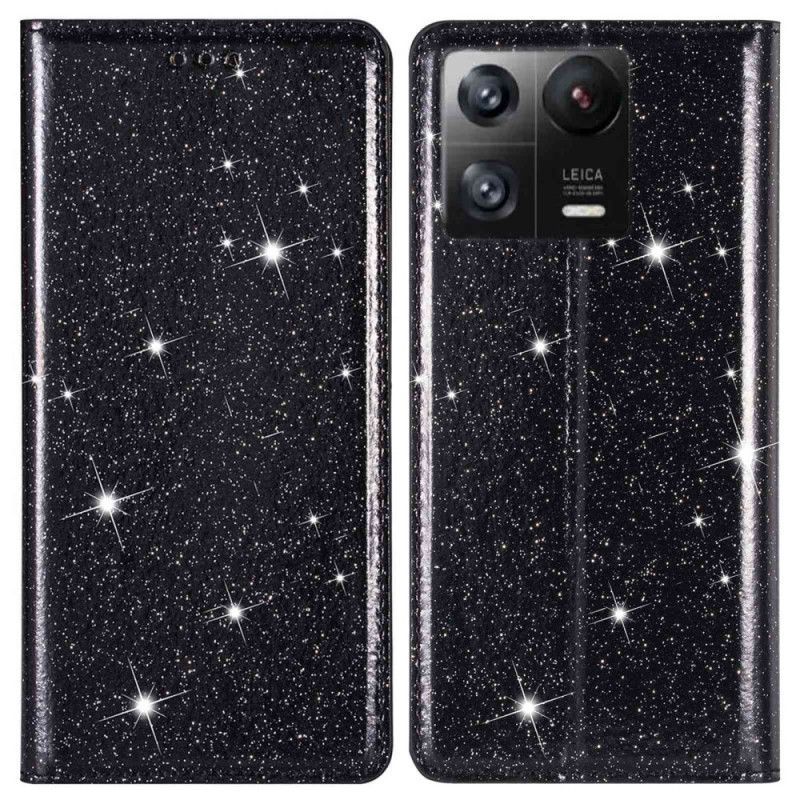 Kryty Na Mobil Na Xiaomi 13 Flipové Pouzdro Flitrový Styl