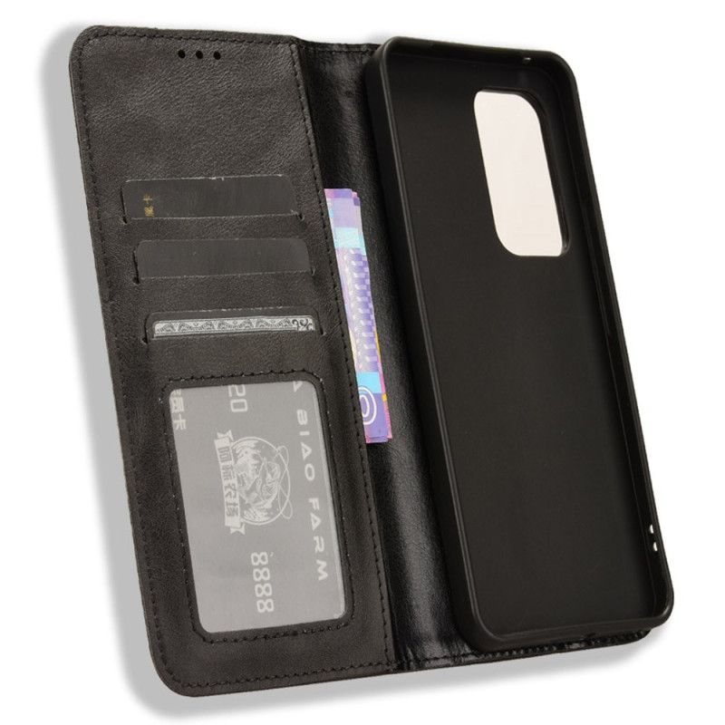 Kožené Pouzdro Folio Vivo V40 Se 5g Vintage Okraj