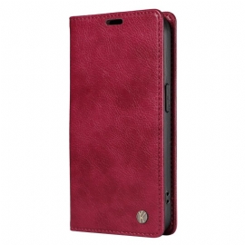 Kožené Pouzdro Folio Vivo V40 Se 5g Vintage Styl Yikatu