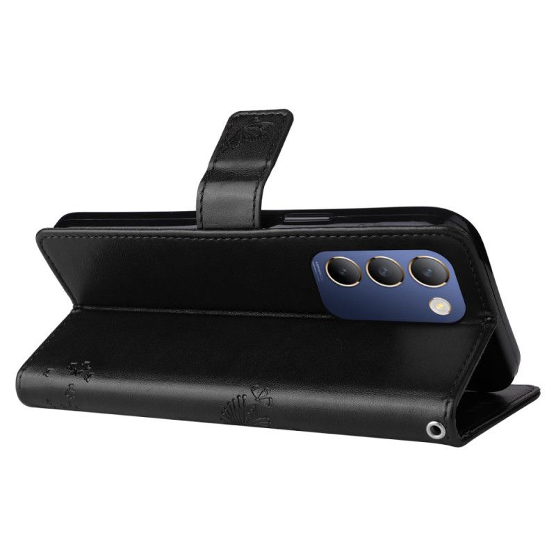 Kožený Kryt Na Vivo V40 Se 5g Strom A Kočka