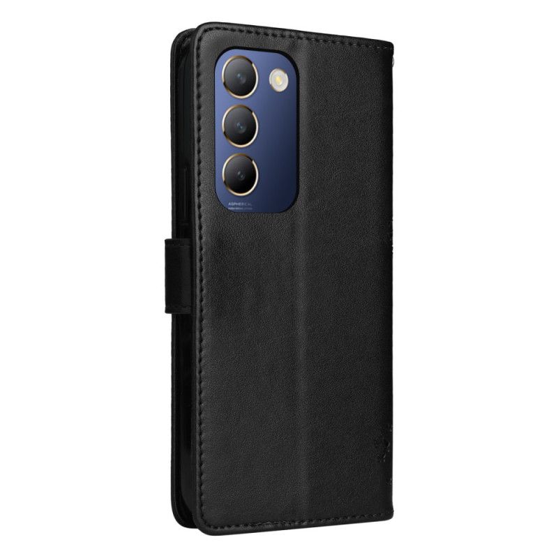 Kožený Kryt Na Vivo V40 Se 5g Strom A Kočka