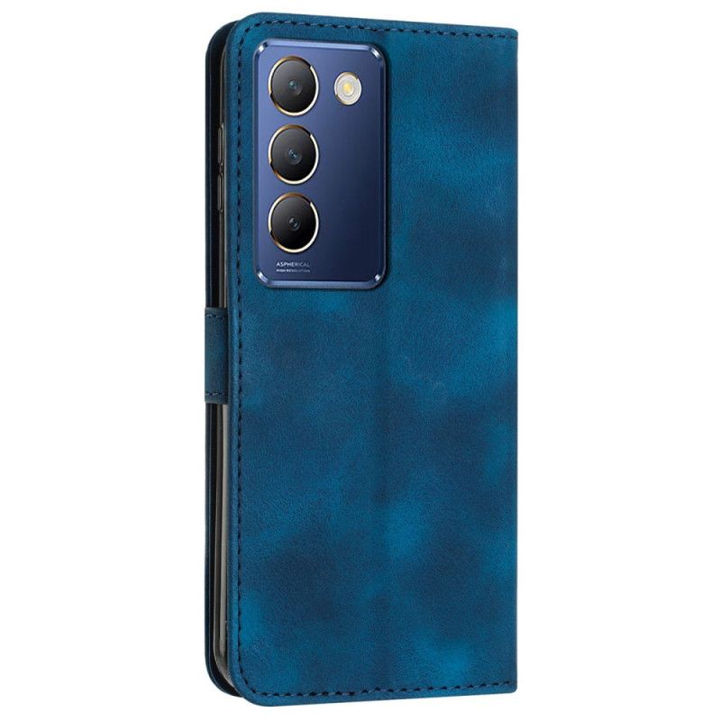 Kožený Kryt Vivo V40 Se 5g Trojúhelníkové Vzory Řemínků