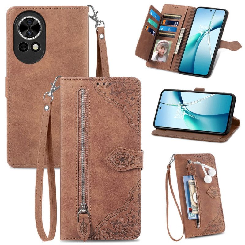 Kožený Kryt Huawei Nova 13 Krajkový Potisk