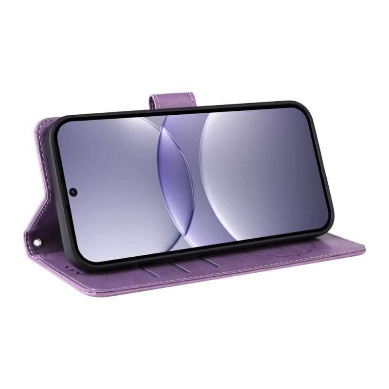 Kožený Kryt Huawei Nova 13 Květinový Vzor