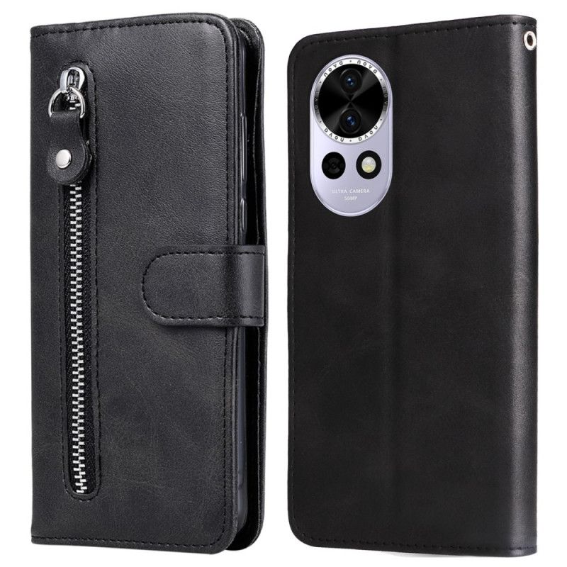 Kožený Kryt Na Huawei Nova 13 Pouzdro Na Zip