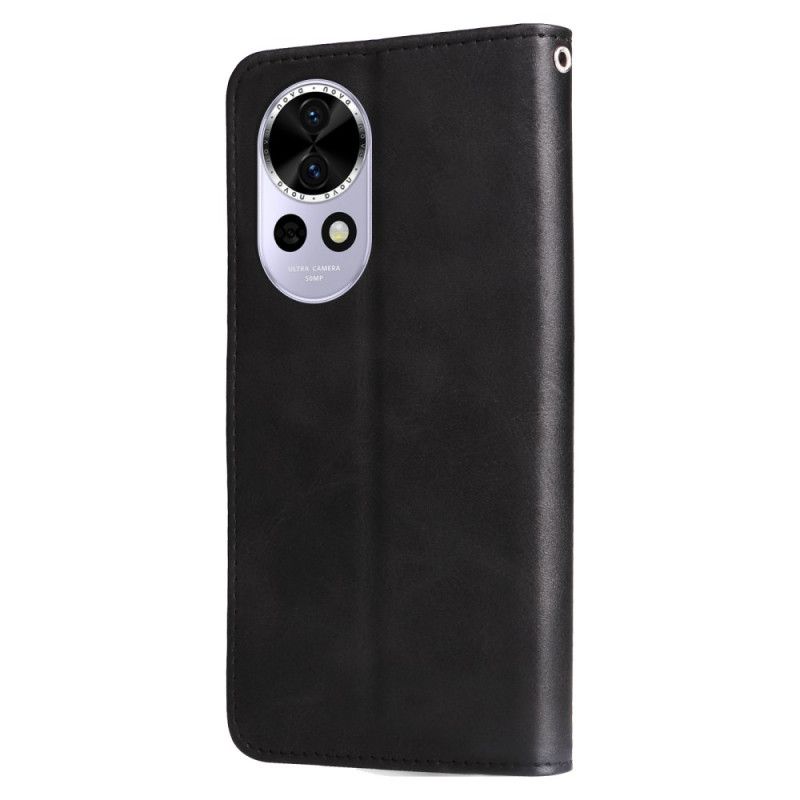 Kožený Kryt Na Huawei Nova 13 Pouzdro Na Zip