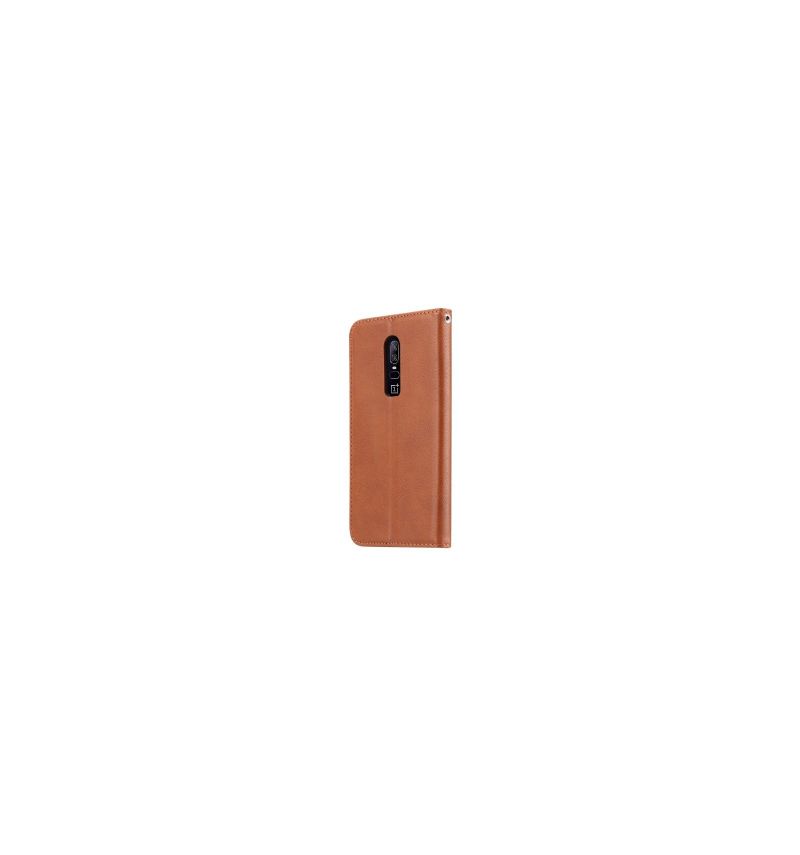 Flipové Pouzdro Na OnePlus 6 Peněženkové Pouzdro Kožené Pouzdro Na Stojan