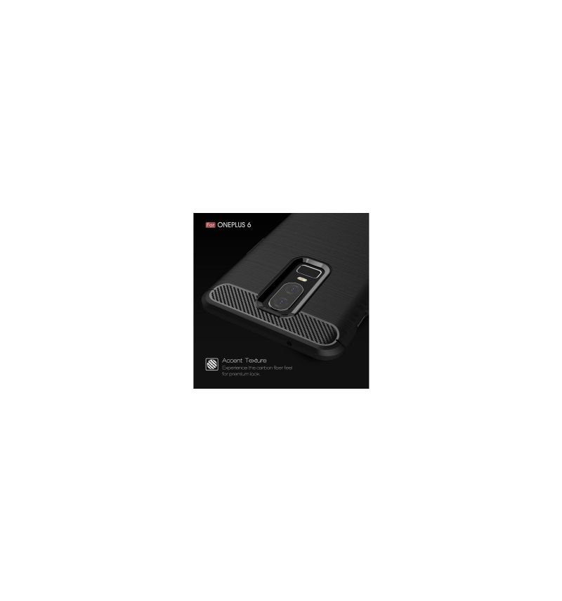 Kryty Na Mobil Na OnePlus 6 Kartáčovaný Uhlík