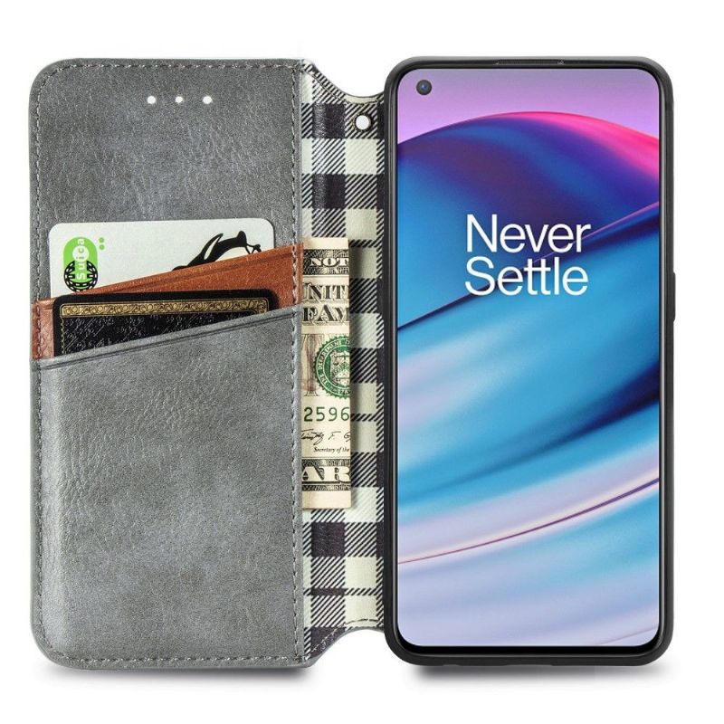 Flipové Pouzdro Na OnePlus Nord CE 5G Držák Karty Kub Design