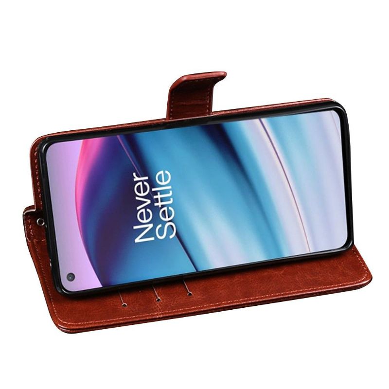 Flipové Pouzdro Na OnePlus Nord CE 5G Kožené Pouzdro Kožený Efekt Idewei Folio