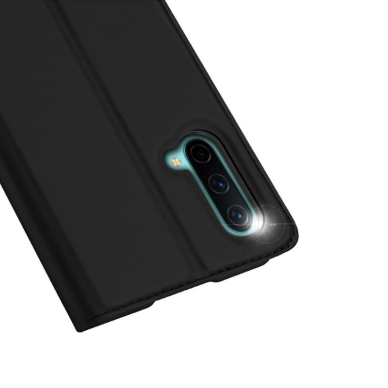 Kožené Pouzdro Folio Na OnePlus Nord CE 5G Obchodní Saténový Efekt