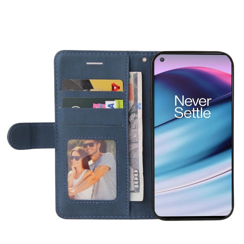 Kožené Pouzdro Na OnePlus Nord CE 5G Dvoubarevné Umělecké