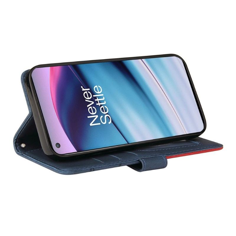 Kožené Pouzdro Na OnePlus Nord CE 5G Dvoubarevné Umělecké
