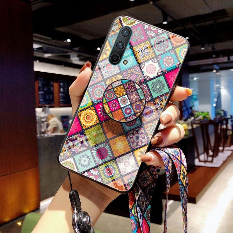 Kryt Na OnePlus Nord CE 5G Mandalový Kaleidoskop Se Stojanem