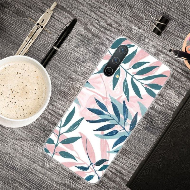 Kryt Na OnePlus Nord CE 5G Zelené A Růžové Listy