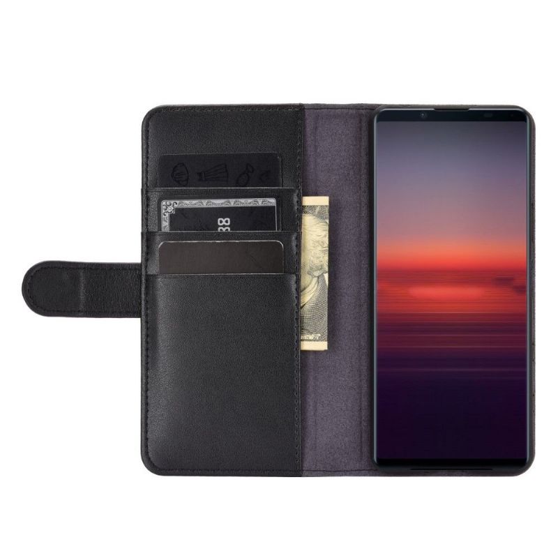 Flipové Pouzdro Na Sony Xperia 5 II Prémiová Kůže