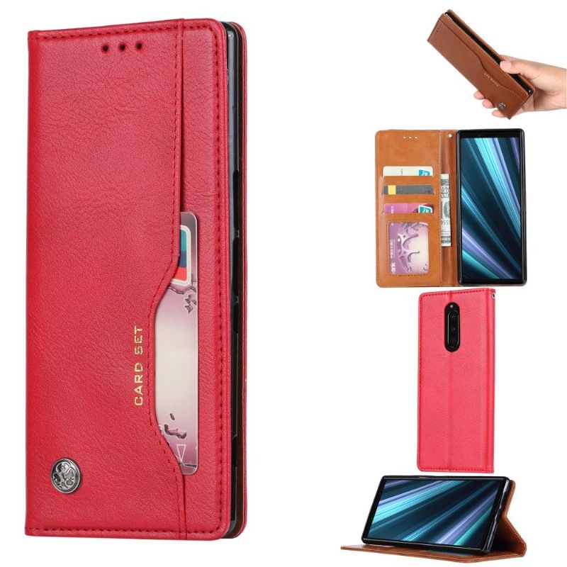 Pouzdra Na Sony Xperia 1 Kožené Pouzdro Na Karty
