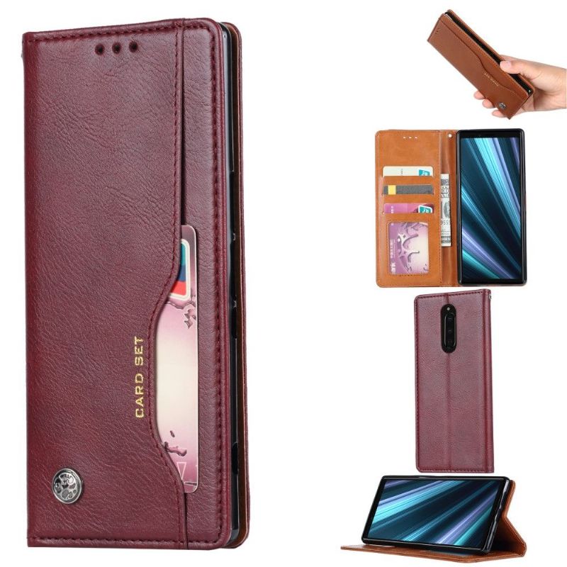 Pouzdra Na Sony Xperia 1 Kožené Pouzdro Na Karty